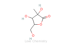 CAS:492-30-8_2-C-甲基-D-核糖酸-1,4-内酯的分子结构