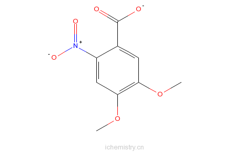 CAS:4998-07-6_6-硝基藜芦酸的分子结构