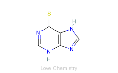 CAS:50-44-2_6-巯基嘌呤的分子结构