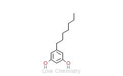 CAS:500-67-4_5-庚基苯-1,3-二醇的分子结构