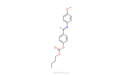 CAS:50261-07-9_4'-正丁氧基羰氧基苯亚甲基-4-甲氧苯胺的分子结构