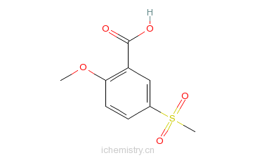 CAS:50390-76-6_2-甲氧基-5-甲磺酰基苯甲酸的分子结构