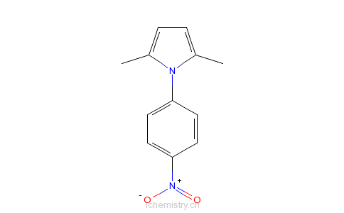 CAS:5044-22-4_2,5-二甲基-1-(4-硝基苯基)-1H-吡咯的分子结构