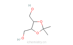 CAS:50622-09-8_(+)-2,3-O-亚异丙基-L-苏力糖醇的分子结构