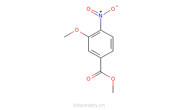 CAS:5081-37-8_3-甲氧基-4-硝基苯甲酸甲酯的分子结构