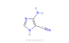 CAS:5098-11-3_5-氨基-1H-咪唑-4-甲腈的分子结构