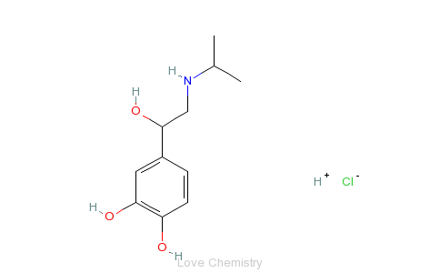 CAS:51-30-9_盐酸异丙肾上腺素的分子结构