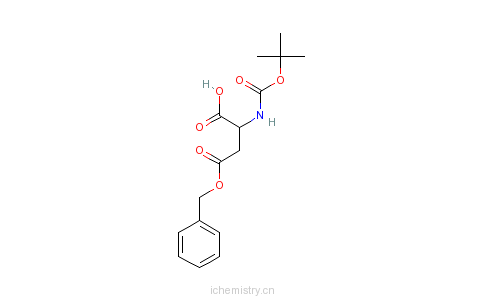CAS:51186-58-4_叔丁氧羰基-D-天冬氨酸4-苄酯的分子结构