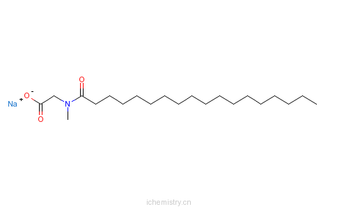 CAS:5136-55-0_N-׻-N-(1-ʮ)ӢƣGlycine,N-methyl-N-(1-oxooctadecyl)-,sodiumsaltķӽṹ