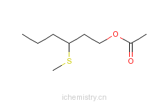 CAS:51755-85-2_3-(甲硫基)己醇乙酸酯的分子结构