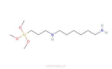 CAS:51895-58-0_(9CI)-N-[3-三甲氧基甲硅烷基]丙基]-1,6-己二胺的分子结构