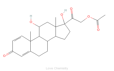 CAS:52-21-1_醋酸泼尼松龙的分子结构