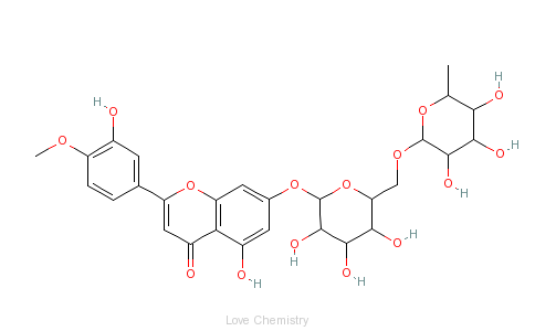 CAS:520-27-4_地奥斯明的分子结构