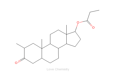 CAS:521-12-0_屈他雄酮丙酸酯的分子结构