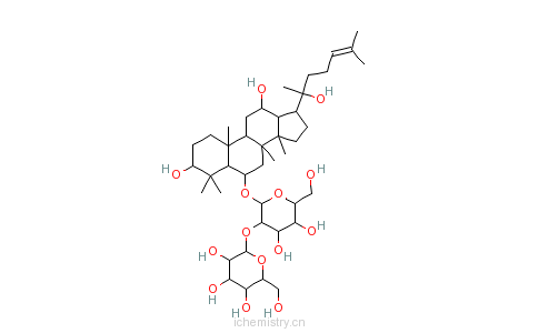 CAS:52286-58-5_人参皂苷Rf的分子结构