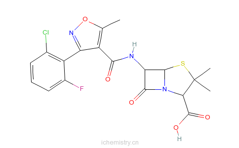 CAS:5250-39-5_氟氯西林的分子结构