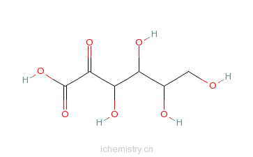 CAS:526-98-7_2-酮-L-古洛糖酸的分子结构