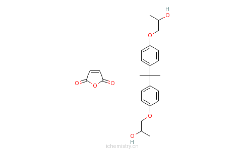 CAS:52739-00-1_丁烯二酸酐与1,1'-[(亚异丙基)双(4,1-亚苯氧基)]-双[2-丙醇]的聚合物的分子结构