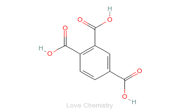 CAS:528-44-9_1,2,4-苯三甲酸的分子结构