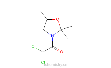 CAS:52836-31-4_2,2,5-三甲基-3-二氯乙酰基恶唑烷的分子结构