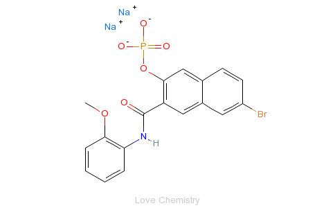CAS:530-79-0_萘酚AS-BI磷酸二钠的分子结构