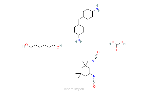 CAS:53160-76-2_碳酸、1,6-己二醇、5-异氰酸根合-1-(异氰酸根合甲基)-1,3,3-三甲基环己烷和4,4'-亚甲基双[环己胺]的聚合物的分子结构