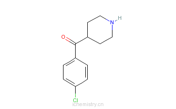 CAS:53220-41-0_4-(4-氯苯甲酰基)哌啶的分子结构