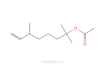 CAS:53767-93-4_乙酸-2,6-二甲基-7-辛烯-2-(醇)酯的分子结构
