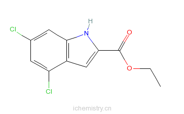 CAS:53995-82-7_4,6-二氯吲哚-2-甲酸乙酯的分子结构