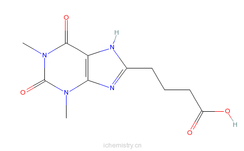 CAS:5438-71-1_茶碱-8-丁酸的分子结构