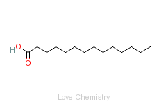 CAS:544-63-8_肉豆蔻酸的分子结构