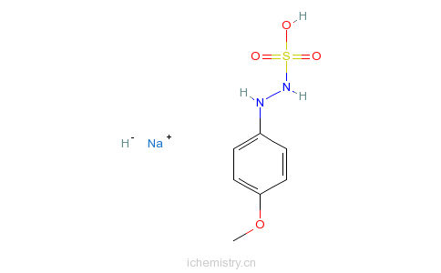 CAS:5446-07-1_2-(4-甲氧苯基)肼基磺酸钠的分子结构
