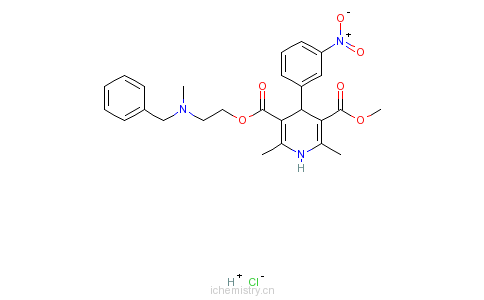 CAS:54527-84-3_盐酸尼卡地平的分子结构