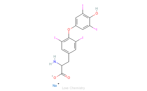 CAS:55-03-8_左旋甲状腺素钠的分子结构