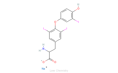CAS:55-06-1_三碘代甲状腺素钠盐的分子结构