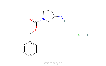 CAS:550378-39-7_(S)-1-Cbz-3-氨基吡咯烷盐酸盐的分子结构