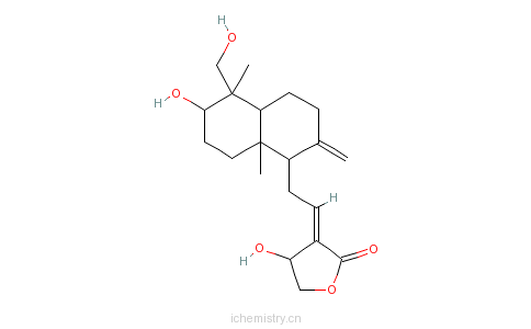 CAS:5508-58-7_穿心莲内酯的分子结构