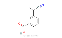 CAS:5537-71-3_3-(1-氰乙基)苯甲酸的分子结构