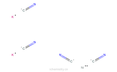 CAS:55465-44-6_氰化镍钾的分子结构