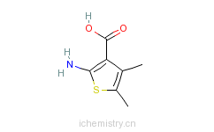 CAS:55502-96-0_4,5-二甲基-2-氨基噻吩-3-甲酸的分子结构