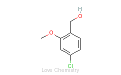 CAS:55685-75-1_4-氯-2-甲氧基苄醇的分子结构