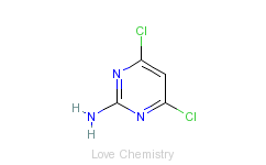 CAS:56-05-3_2-氨基-4,6-二氯嘧啶的分子结构