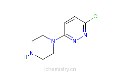 CAS:56392-83-7_1-(6-氯哒嗪-3-基)哌嗪的分子结构