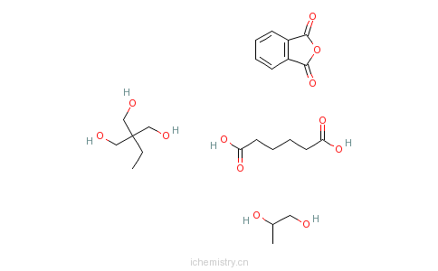 CAS:56486-58-9_己二酸与2-乙基-2-(羟甲基)-1,3-丙二醇、1,3-异苯并呋喃二酮和1,2-丙二醇的聚合物的分子结构