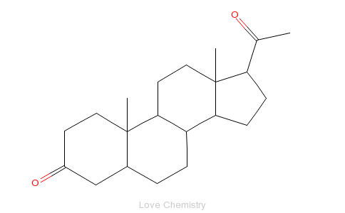 CAS:566-65-4_氢化黄体酮的分子结构