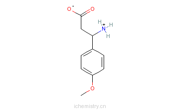 CAS:5678-45-5_3-氨基-3-(4-甲氧基苯基)丙酸的分子结构