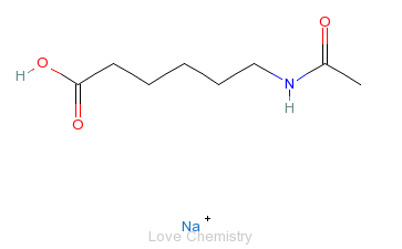 CAS:57-08-9_6-乙酰氨基己酸的分子结构