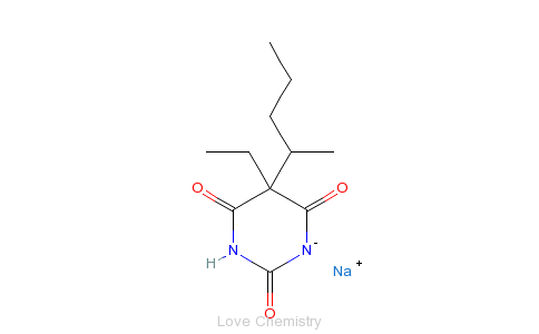 CAS:57-33-0_戊巴比妥钠的分子结构