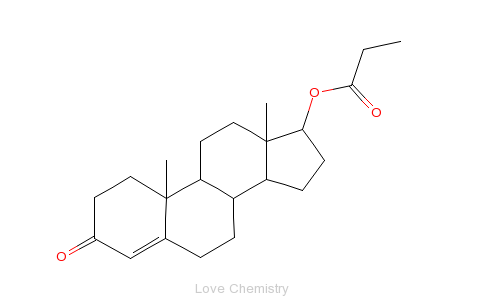 CAS:57-85-2_丙酸睾丸素的分子结构
