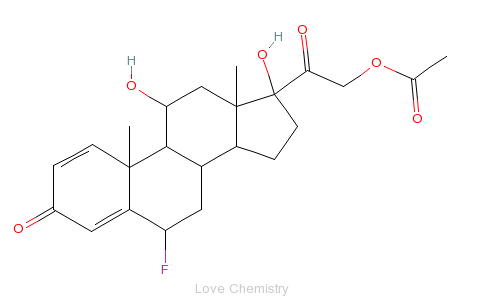 CAS:570-36-5_6alpha-醋酸氟泼尼龙的分子结构